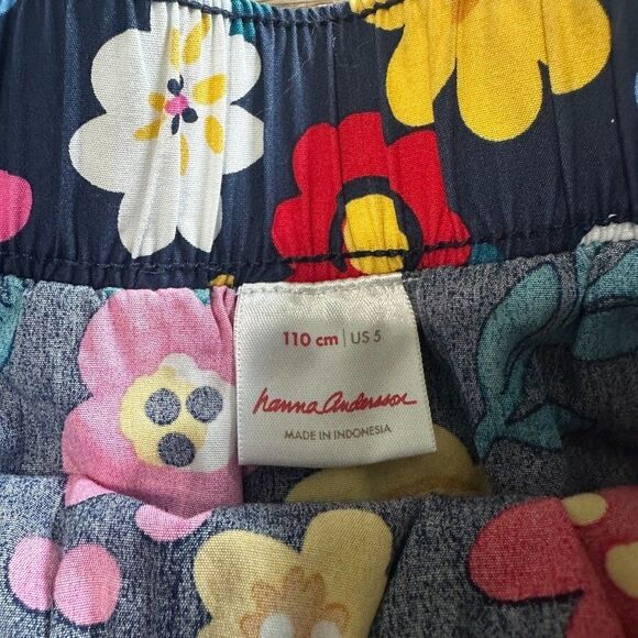 Hanna Andersson Tiered Skirt Girls Size 110 / 5 Floral Ruffle - Picture 2 of 3